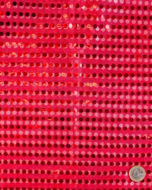 Round Glitter Fabric Red - Tissushop